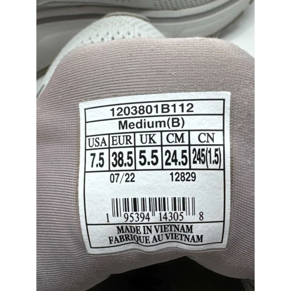 Brooks Ghost 15 Women's Size 7.5 B Running Shoes White Gray 1203801B112 Comfort